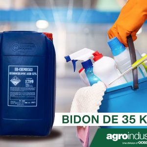 ACIDE CHLORHYDRIQUE 32-33% En bidon de 35 kg